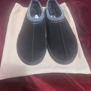 UGG Men's Black Slip-On Suede Moccasin Slippers